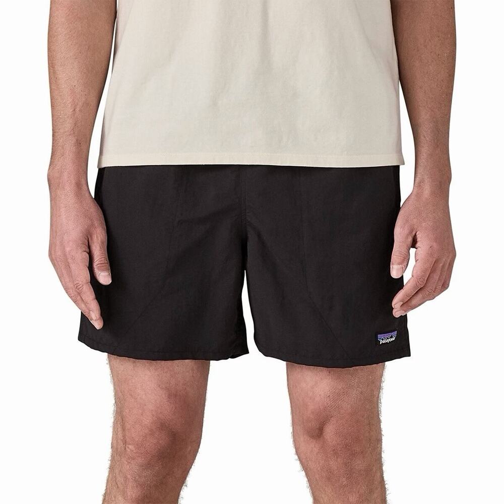 Patagonia Men's 5" Baggies Shorts Black Lined Sz Medium Outdoor Water
